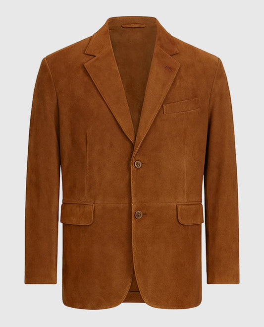 Men's Leather Suede Blazer