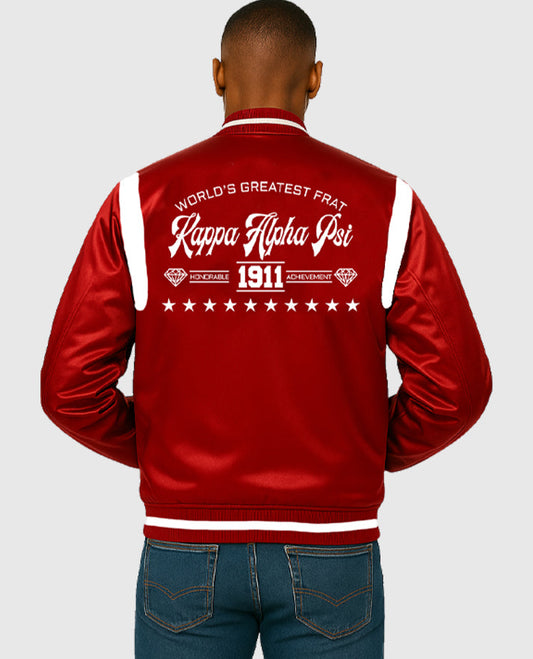 Kappa Alpha Psi Red & White Varsity Jacket