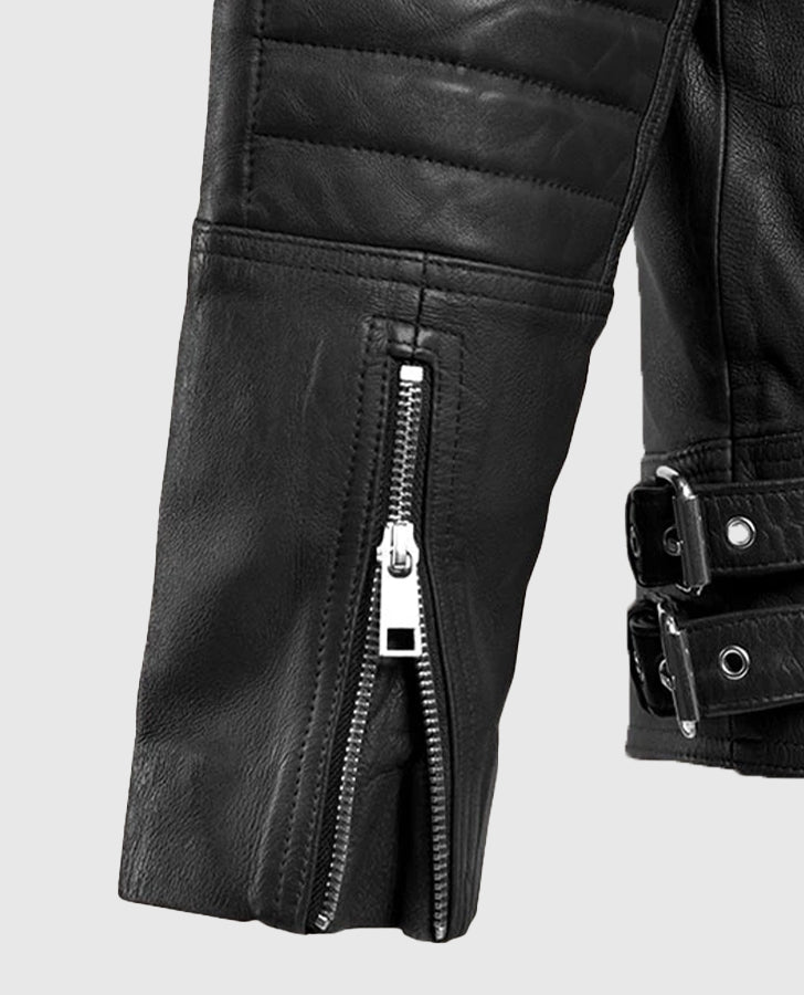 Shotgun Black Moto Leather Jacket