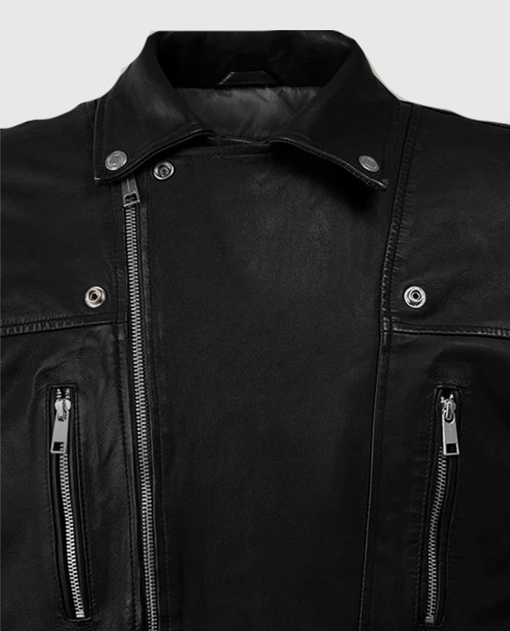 Dauntless Black Biker Leather Jacket