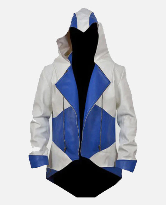 Assassins Creed 3 White Blue Jacket