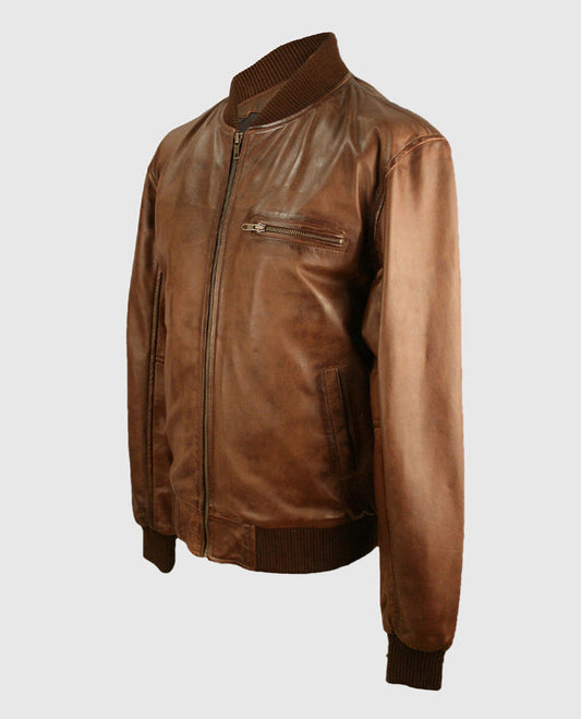 Classic Blouson Brown Bomber Jacket