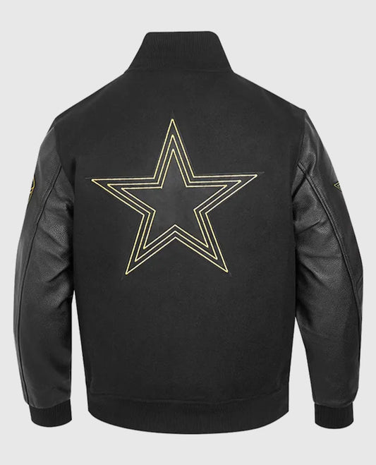 Dallas Cowboys Full Black Varsity Jacket