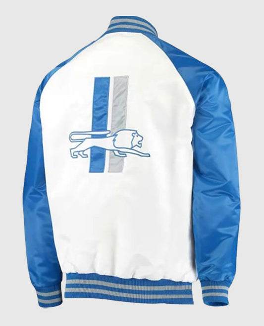 Detroit Lions Clean Up Throwback Satin Jacket