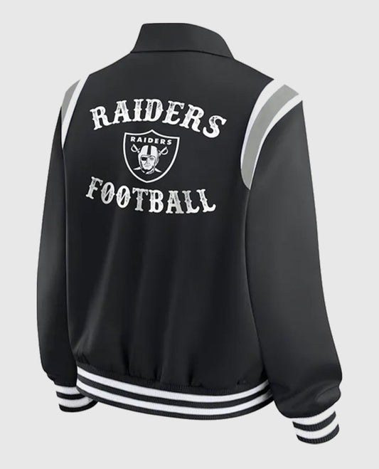 Las Vegas Raiders Lightweight Black Satin Jacket