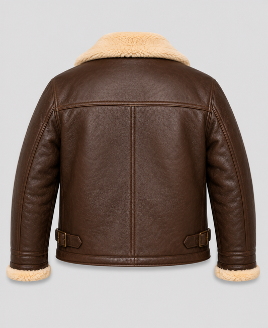 M-445A Flight Brown Shearling Leather Jacket