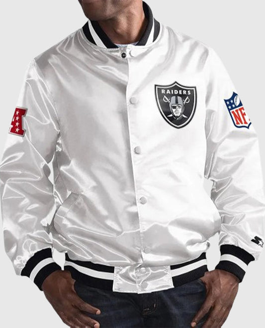 Mark Davis Las Vegas Raiders White Jacket