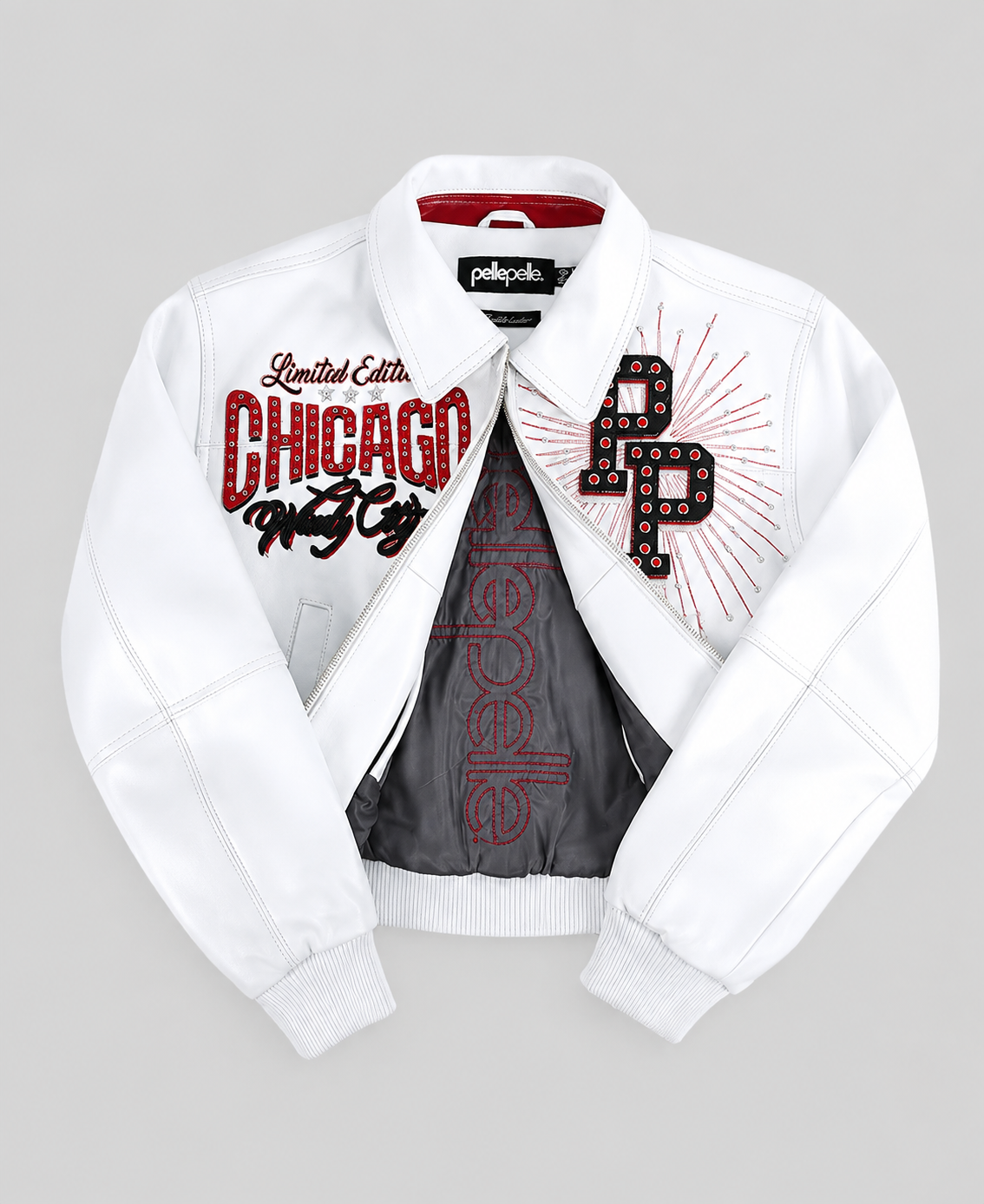 Pelle Pelle X Tb Windy City White Leather Jacket