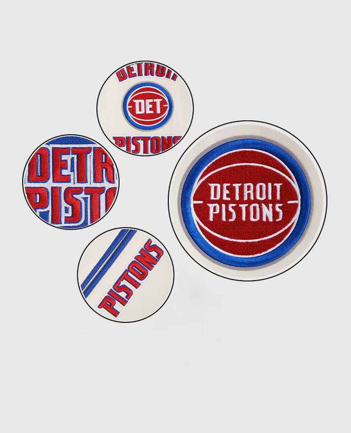 Men's NBA Detroit Pistons Blue Varsity Jacket