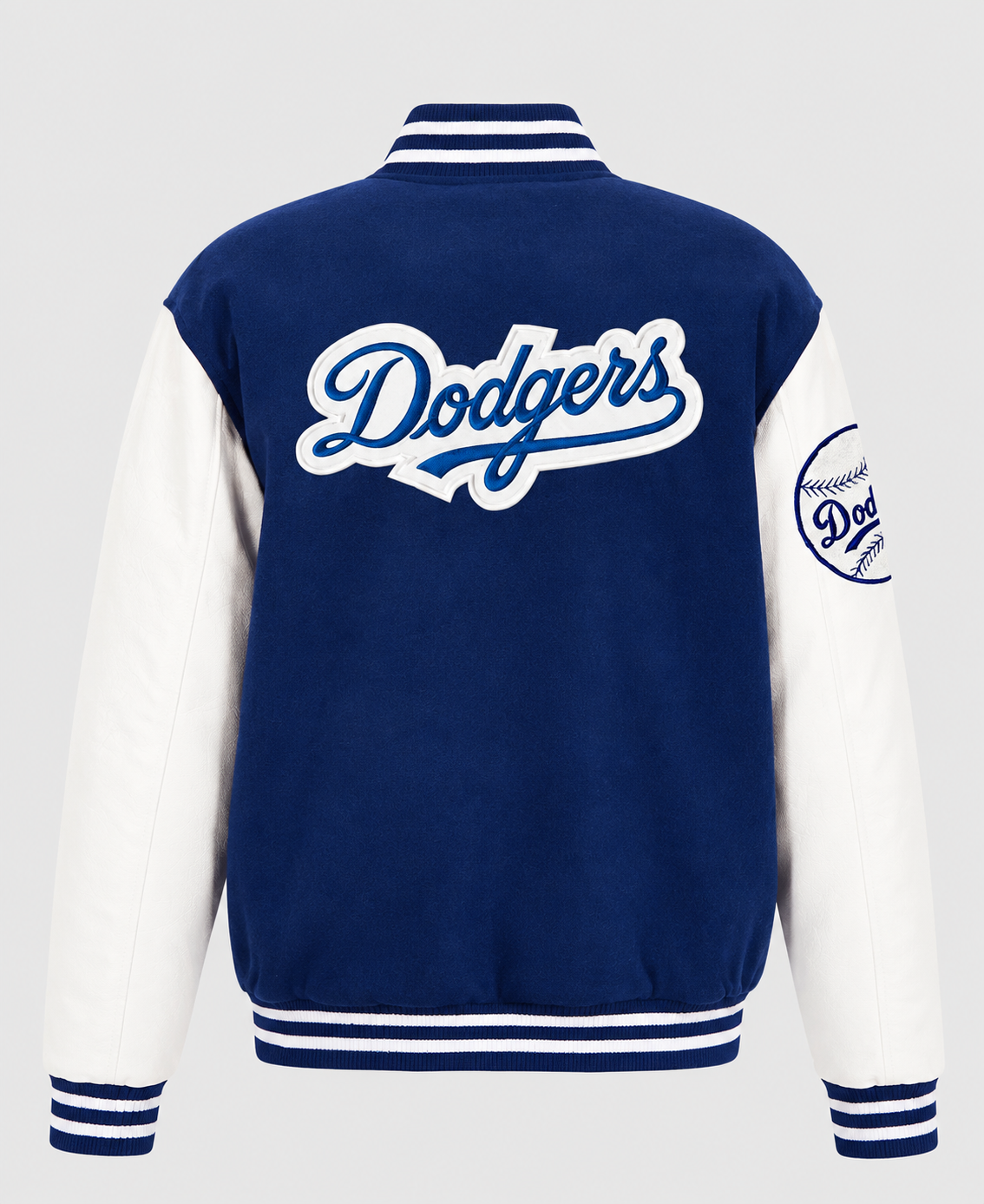 LA Dodgers Blue and White Varsity Jacket
