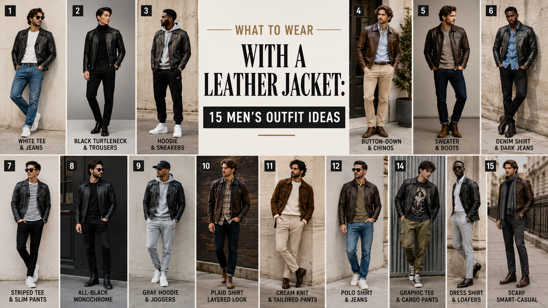 What to Wear With a Leather Jacket: 15 Men’s Outfit Ideas