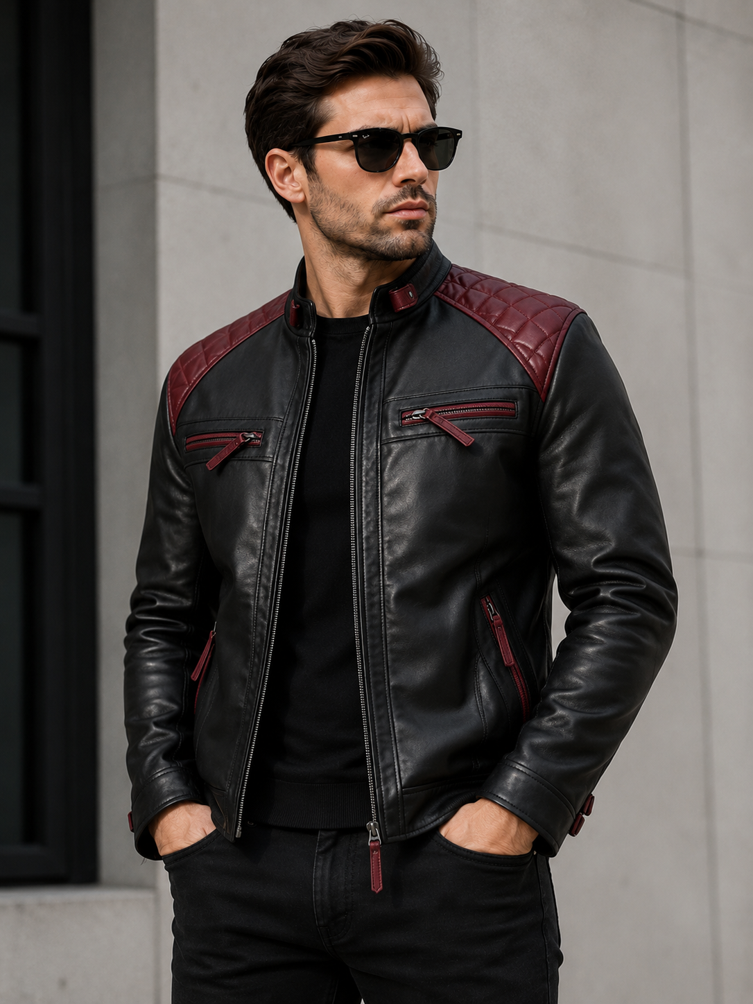 Men's biker leather jackets