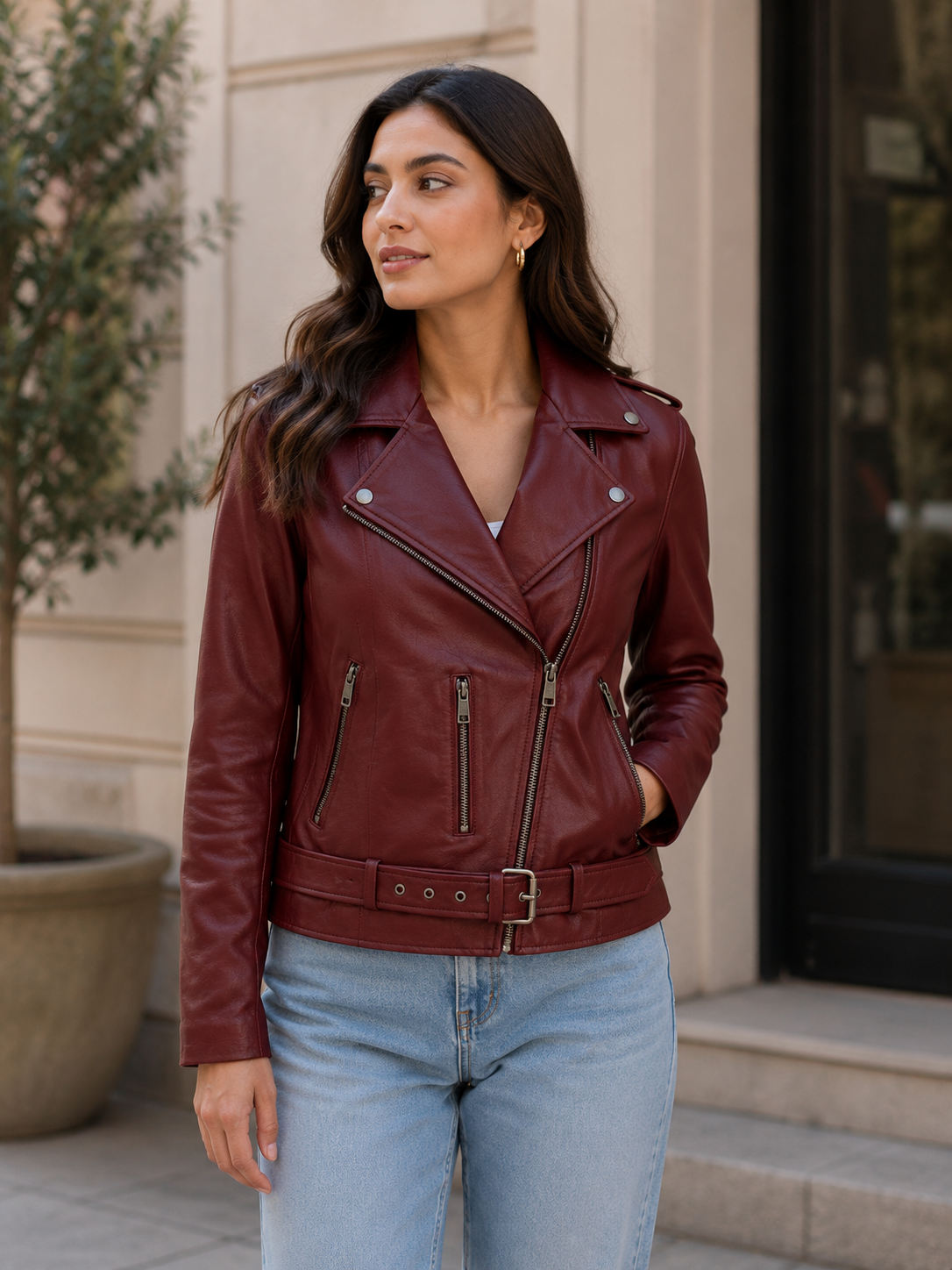 women's biker leather jackets