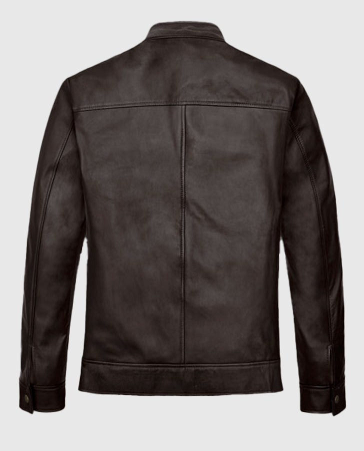 Michael Jordan Brown Leather Jacket