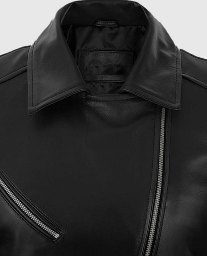 Adele Exarchopoulos Black Leather Jacket