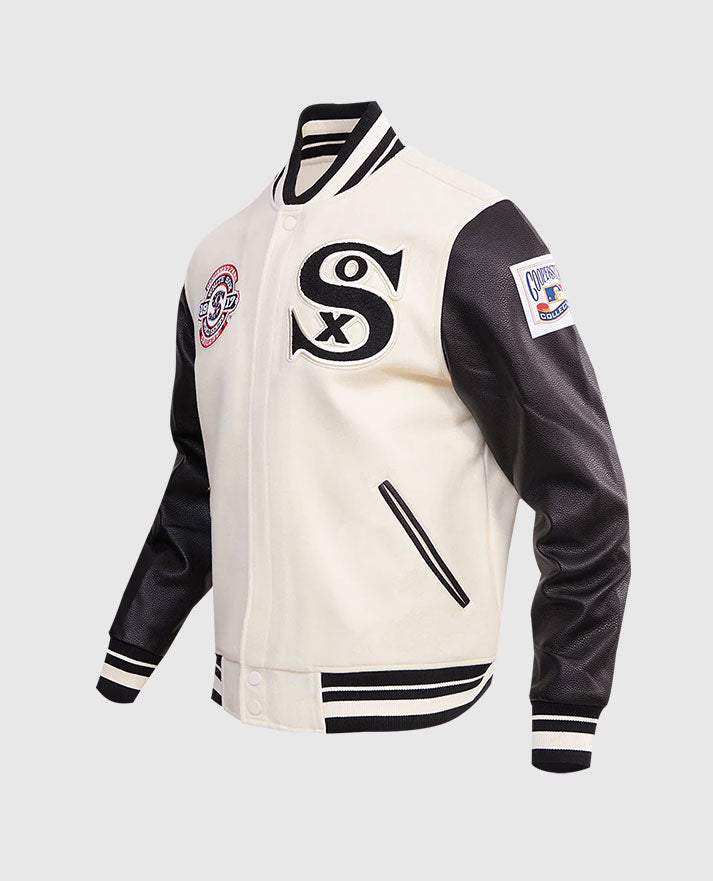 Men's MLB Chicago White Sox Rib Wool Varsity Jacket