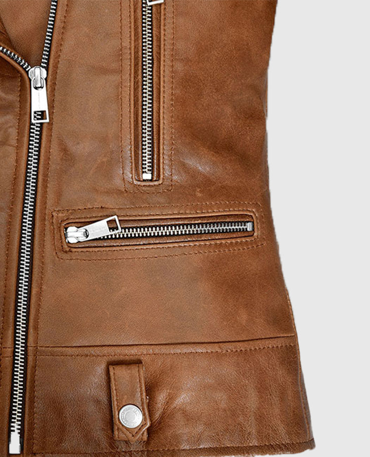 Kylie Jenner Brown Leather Jacket