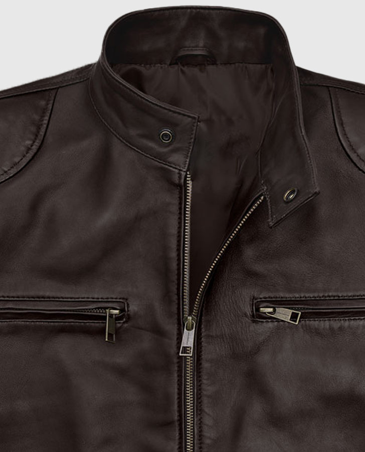 Michael Jordan Brown Leather Jacket