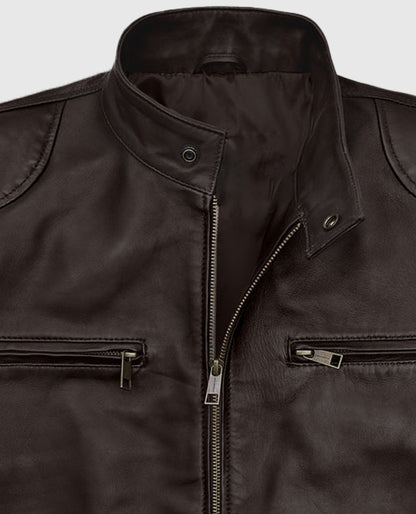 Michael Jordan Brown Leather Jacket