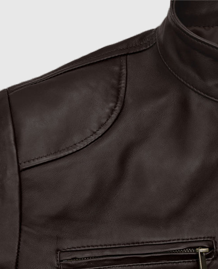 Michael Jordan Brown Leather Jacket