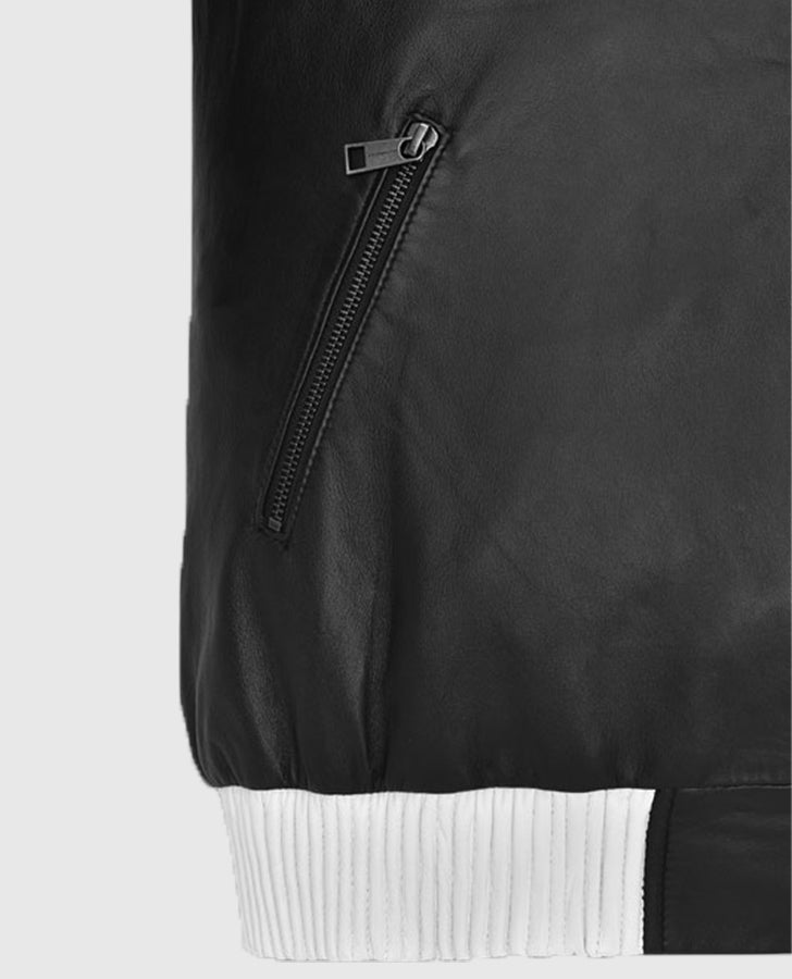 Sebastian Stan Black Leather Jacket