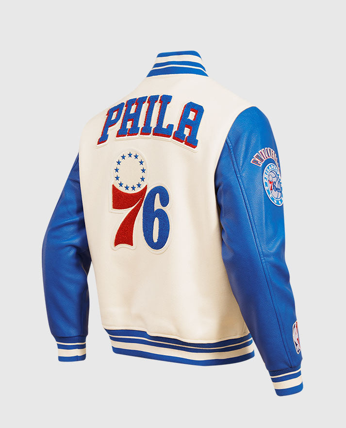 Men's NBA Philadelphia 76ers Rib Wool Varsity Jacket