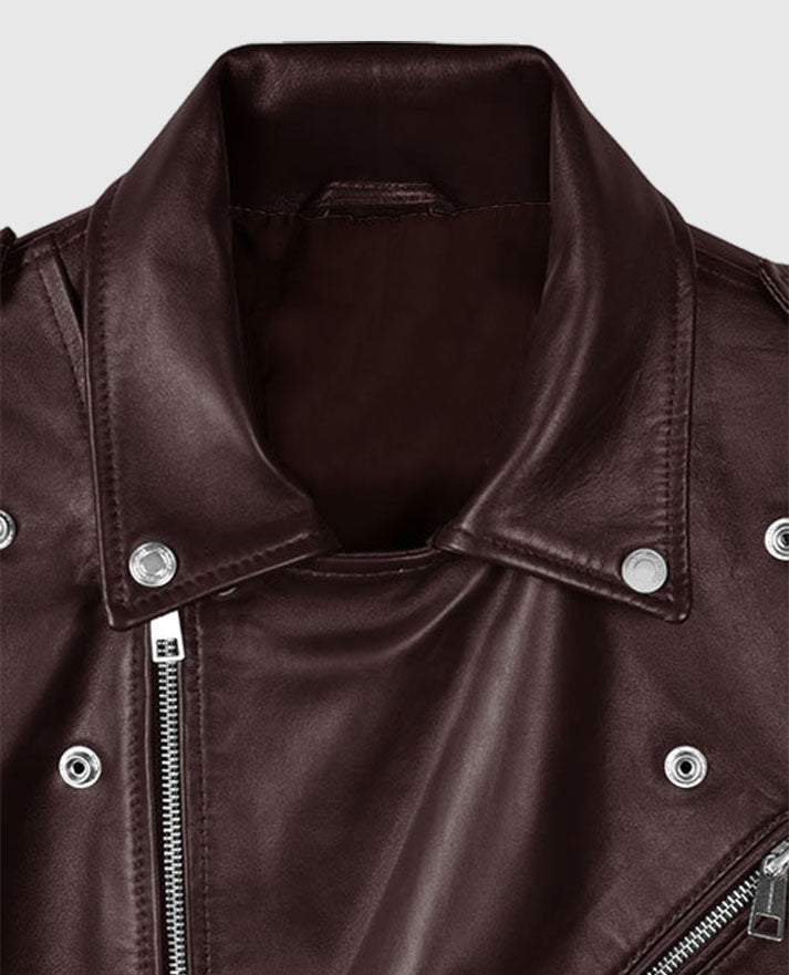 Joe Jonas Biker Leather Jacket