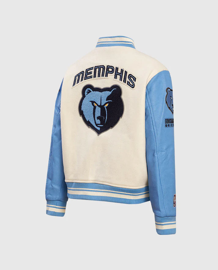 Women's NBA Memphis Grizzlies Rib Wool Varsity Jacket