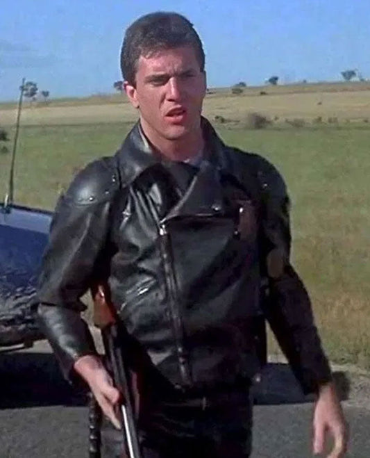Mad Max Mel Gibson Black Leather Jacket