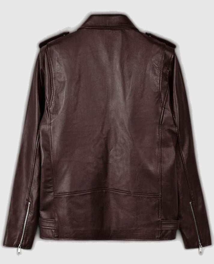 Joe Jonas Biker Leather Jacket