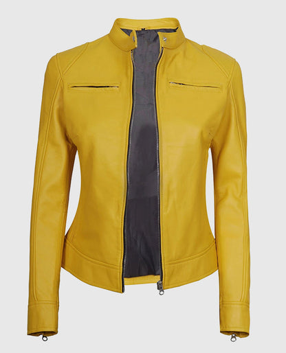 Womens-Yellow-Cafe-Racer-Leather-Jacket