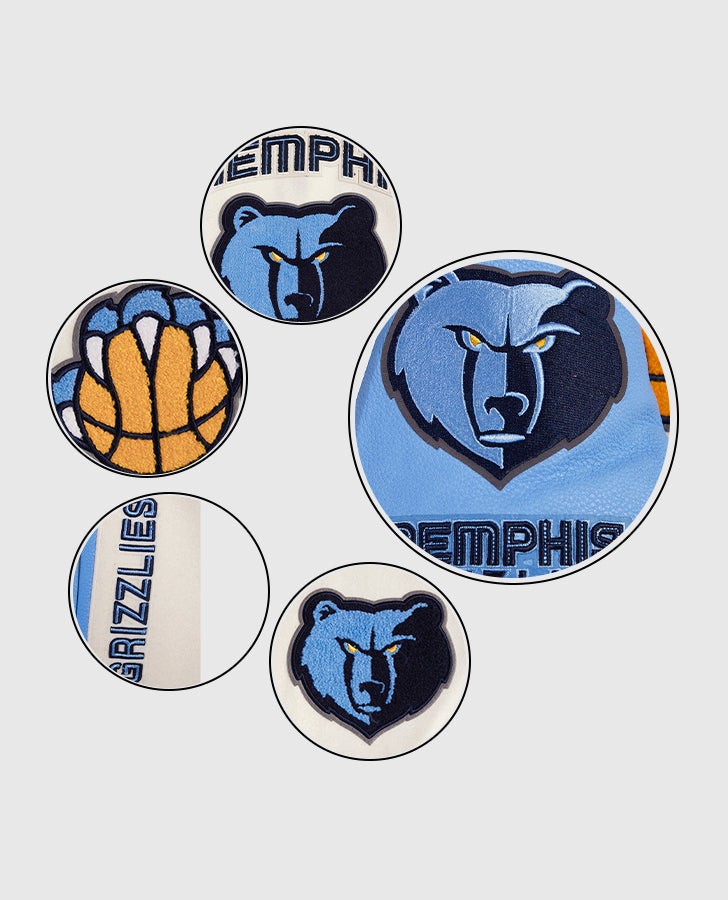 Women's NBA Memphis Grizzlies Rib Wool Varsity Jacket