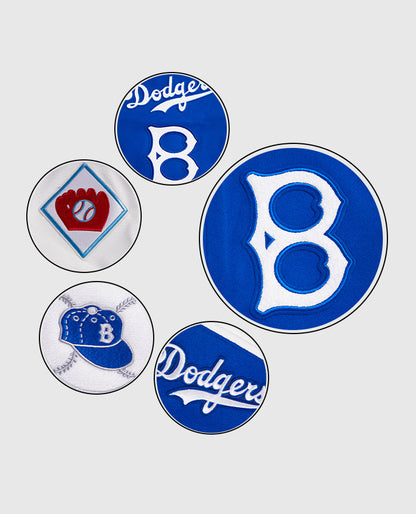 MLB Brooklyn Dodgers Men's Royal Blue White Varsity Jacket