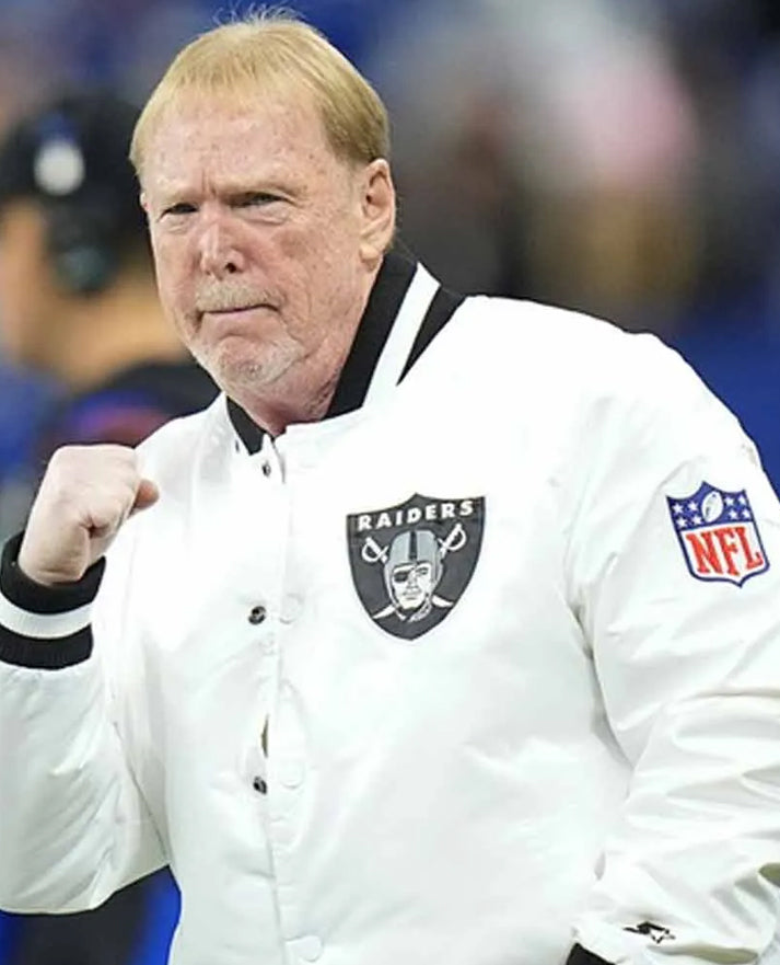 Mark Davis Las Vegas Raiders White Jacket