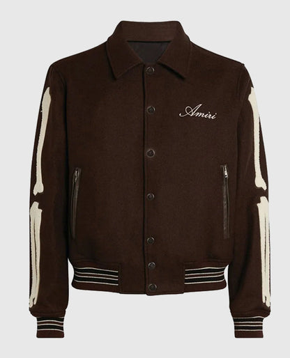 Amiri Bones Letterman Wool Jacket