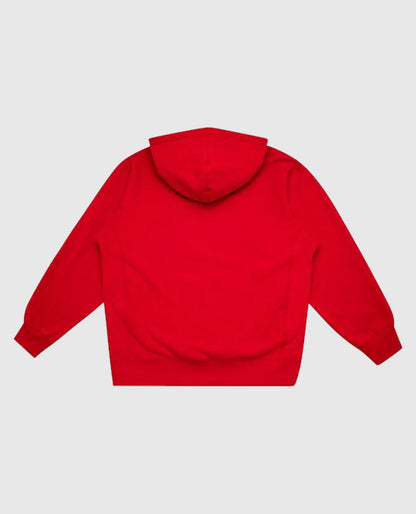 Supreme KAWS Chalk Logo Red Hooded Sweatshirt
