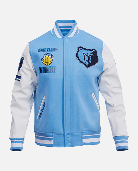 Men's NBA Memphis Grizzlies Rib Wool Varsity Jacket