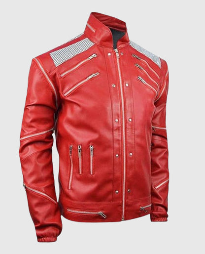 Michael Jackson Beat It Red Leather Jacket
