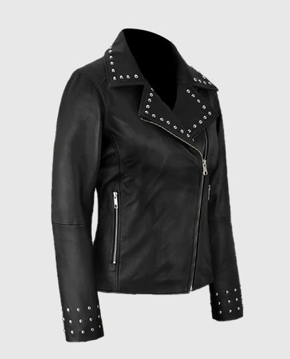 Eva Studded Leather Jacket