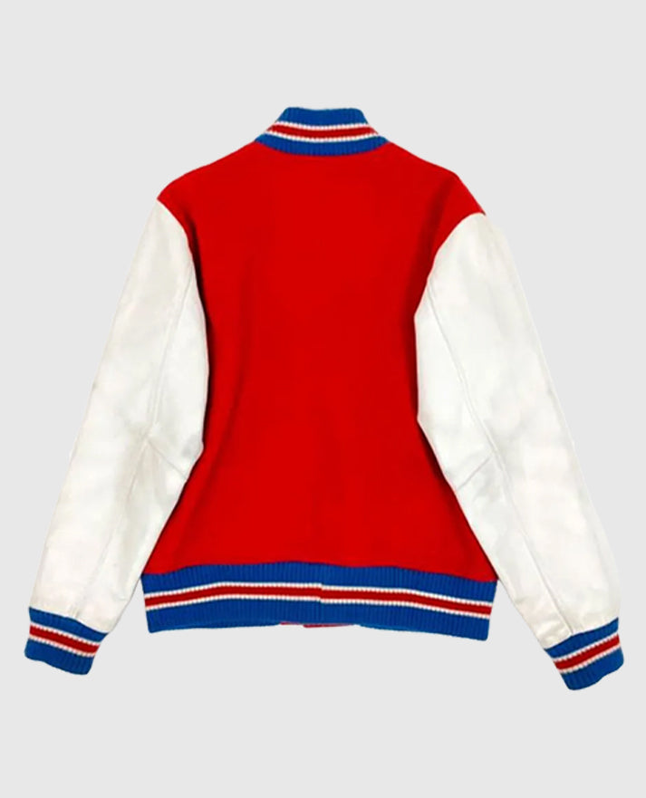 Supreme Tiger Playboi Carti Varsity Red and White Jacket