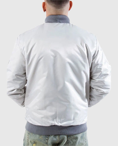 LA Dodgers Silver Bomber Satin Jacket