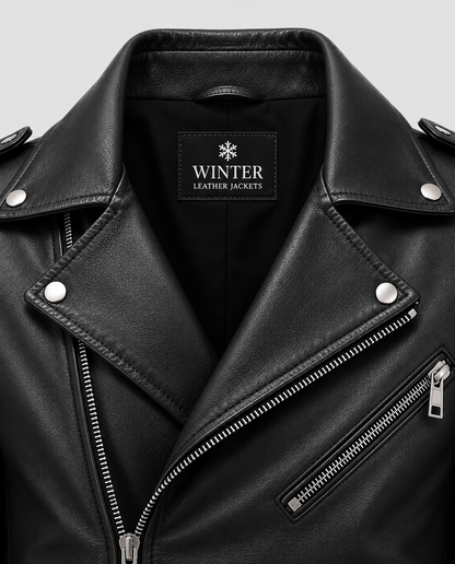Boulevard Black Leather Biker Jacket