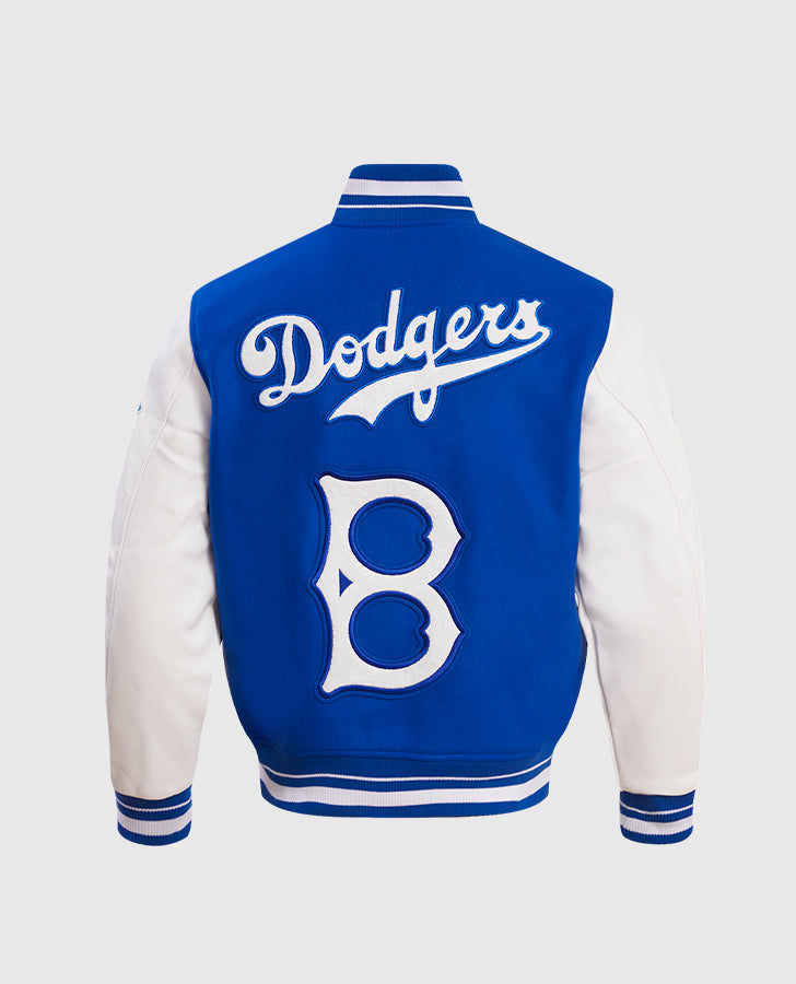 MLB Brooklyn Dodgers Men's Royal Blue White Varsity Jacket