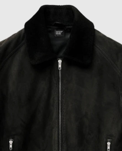 Men's Black Suede Leather Jacket