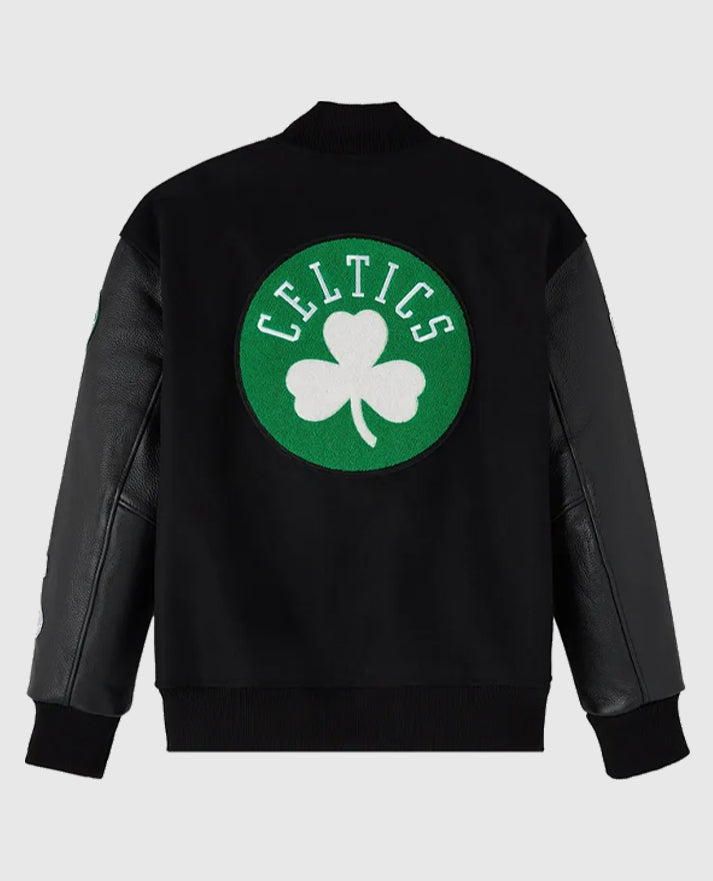 Boston Celtics OVO Black Varsity Jacket