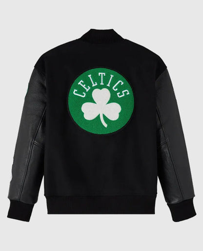 Boston Celtics OVO Black Varsity Jacket