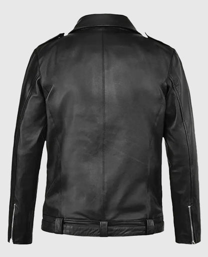 Negan Walking Dead Black Biker Leather Jacket