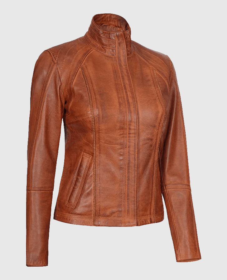 Womens-Acerra-Real-Cognac-Brown-Leather-Jacket