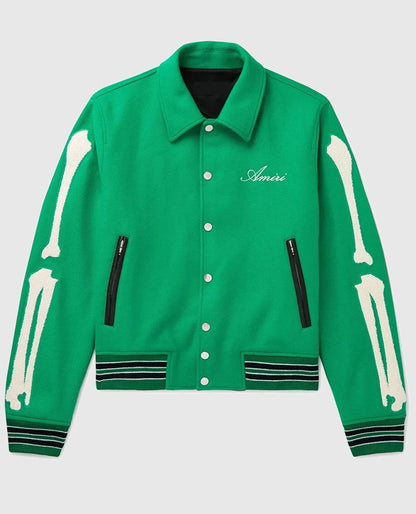 Amiri Bones Letterman Wool Jacket