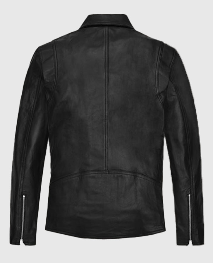 Kylian Mbappe Black Biker Leather Jacket
